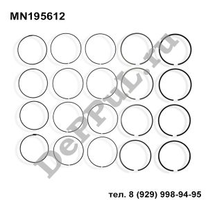 Кольца поршневые (комплект на двигатель) Mitsubishi Colt (04-12), Lancer (07-14) | MN195612 | DE1592MN